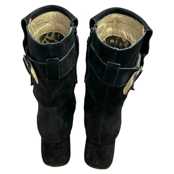 FLY LONDON Black Genuine Suede Leather Texafly Boot Side Zip US Sz 8 Euro Sz 38 - Picture 4 of 7